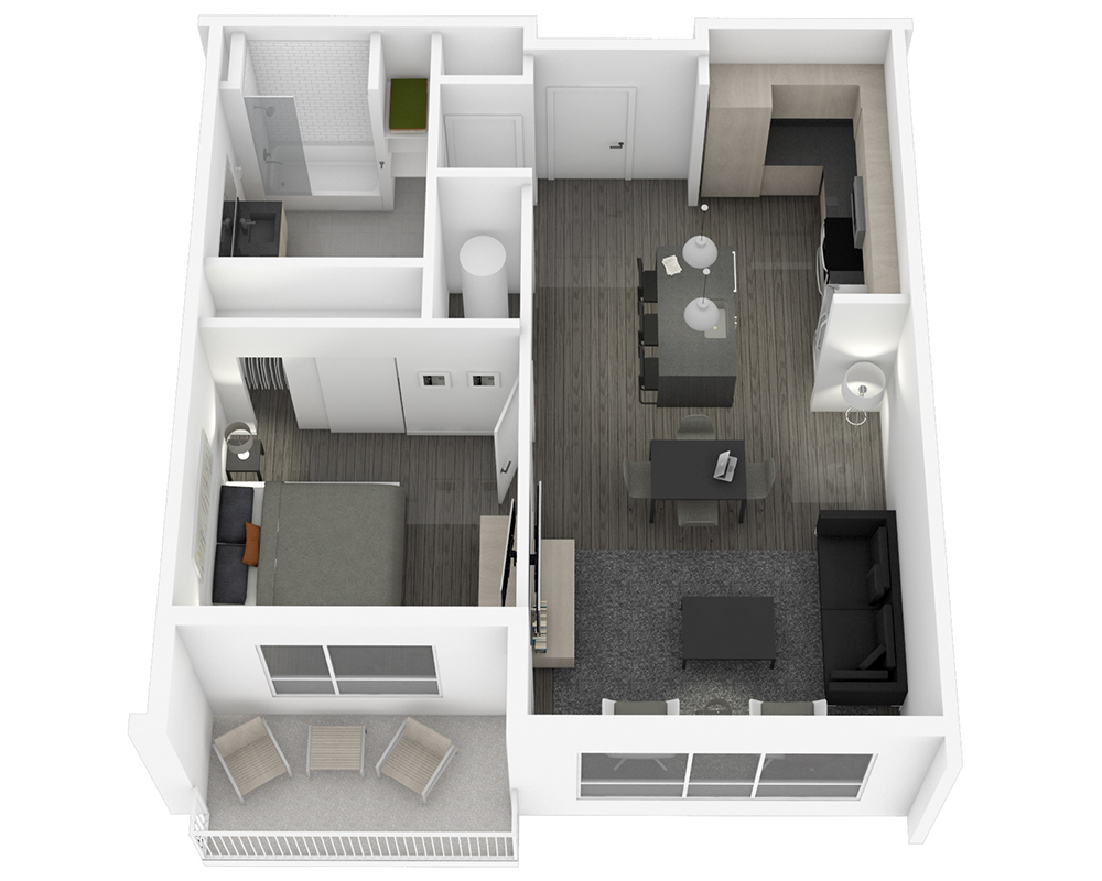 1 bedroom luxury apartment woodside village