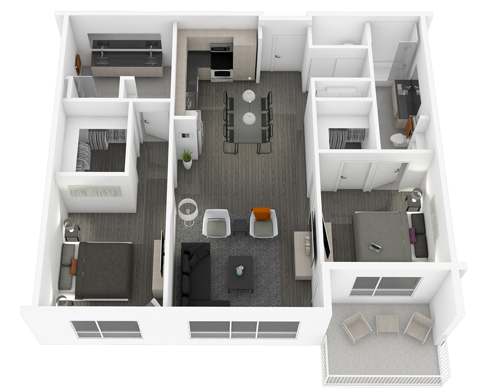 2 bedroom luxury apartment woodside village