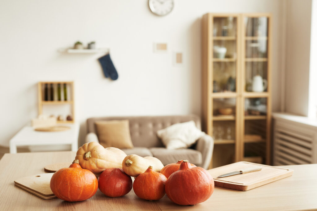 Fall decor in Kansas City luxury apartments.